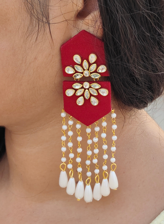 Kundan Hut Lorial Chain Earring