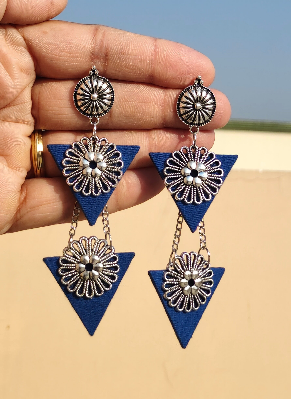 Double Triangle Earring