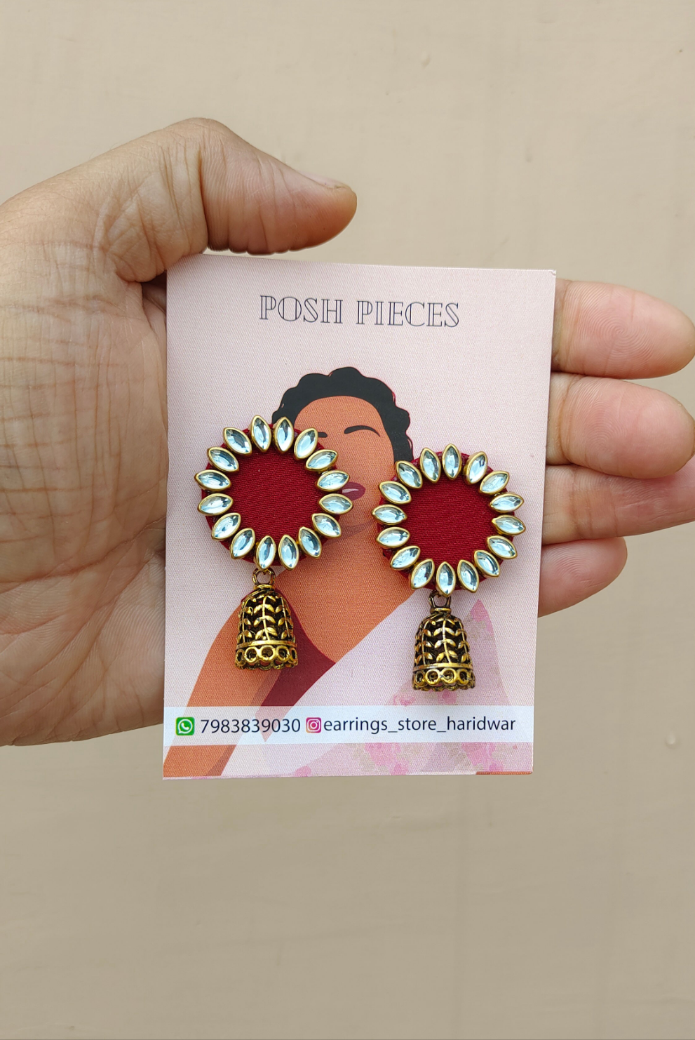 Sunflower Jhumka Earring