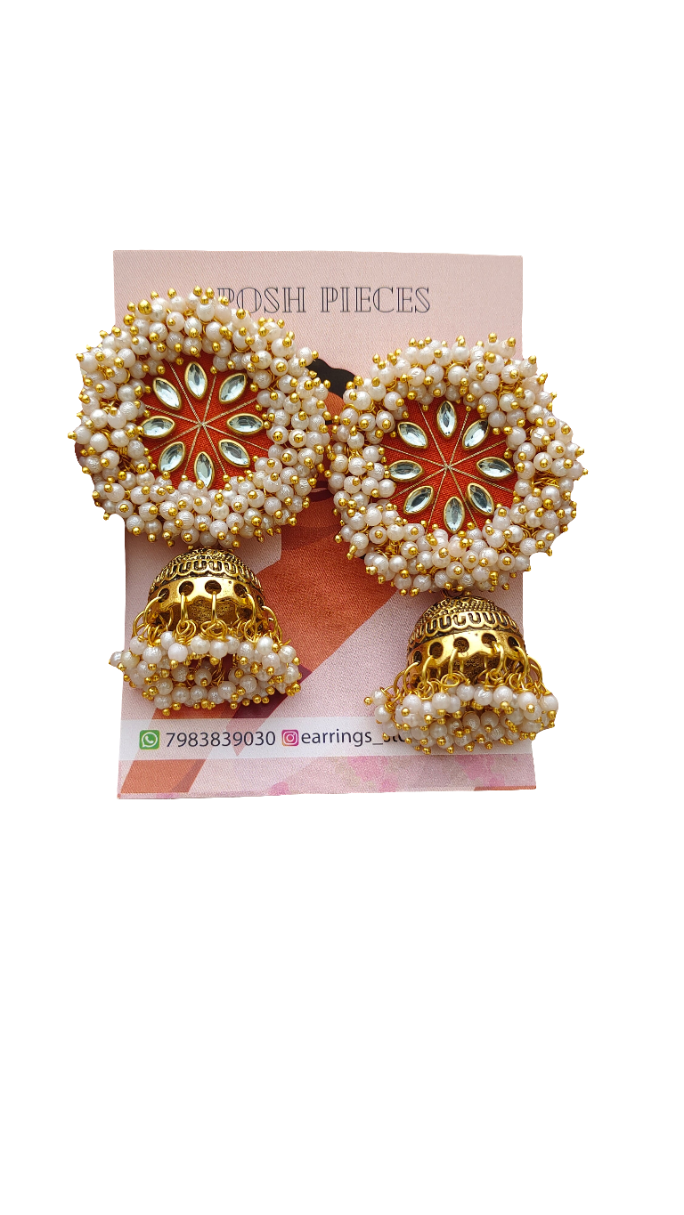 Round Lorial Big Jhumka Earring