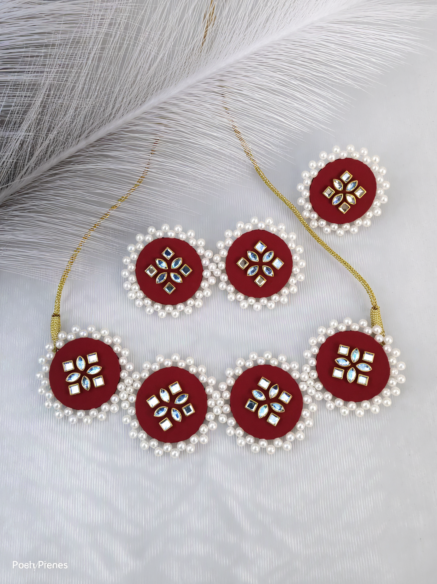 Round Kundan Choker Set with Ring