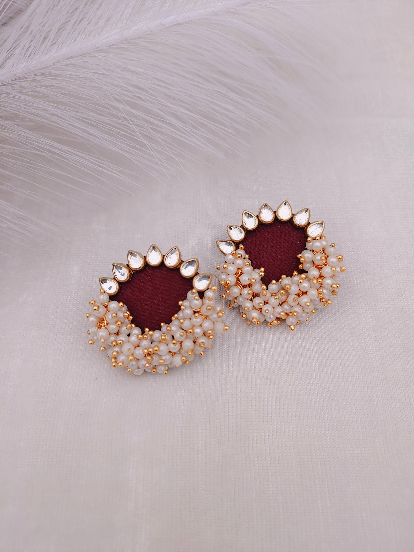 Round Plain Stud Earring