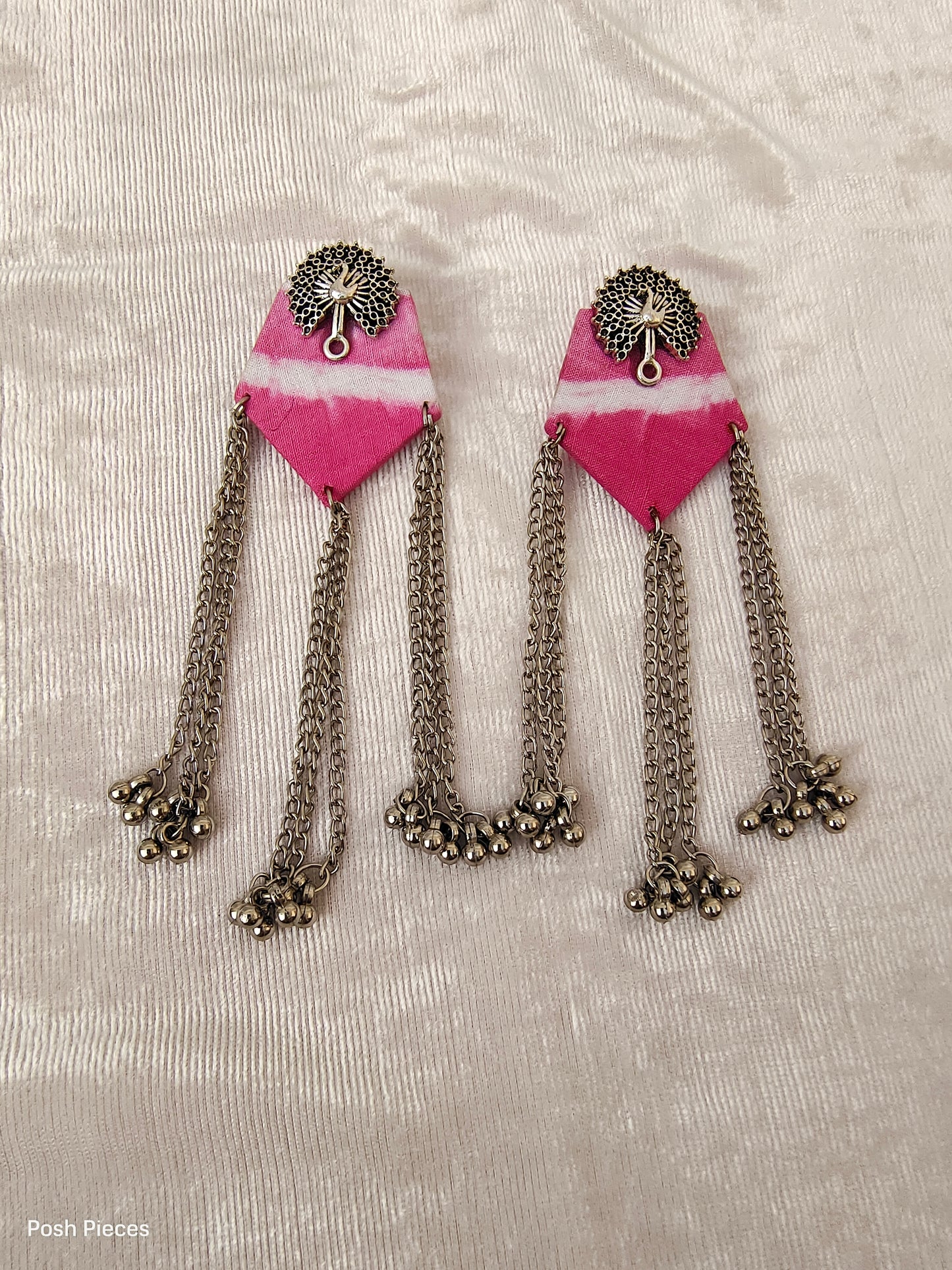 Peacock Chained Earring