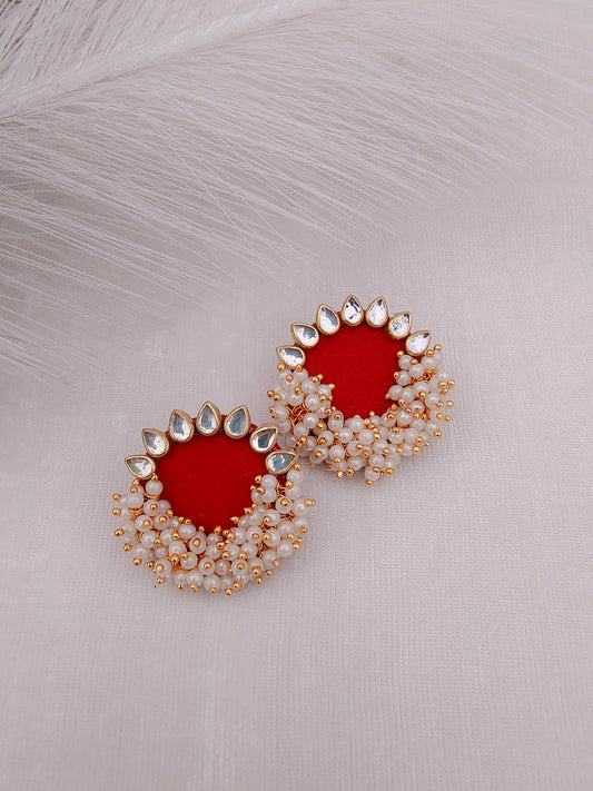 Round Plain Stud Earring