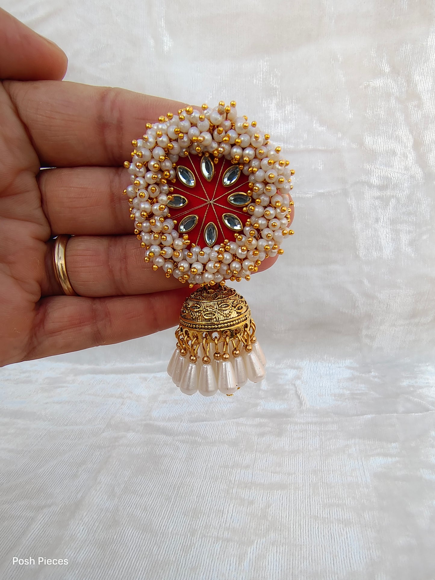 Round Lorial Big Jhumka Earring