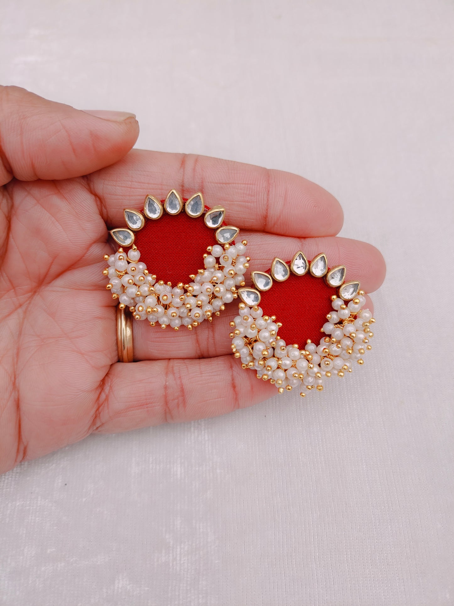 Round Plain Stud Earring