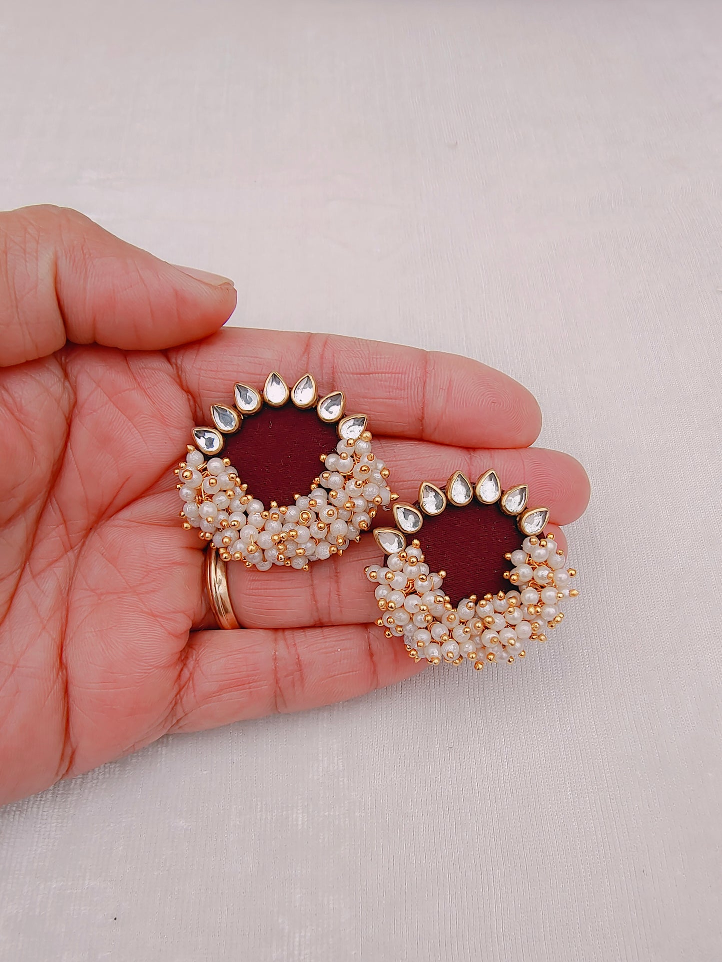 Round Plain Stud Earring