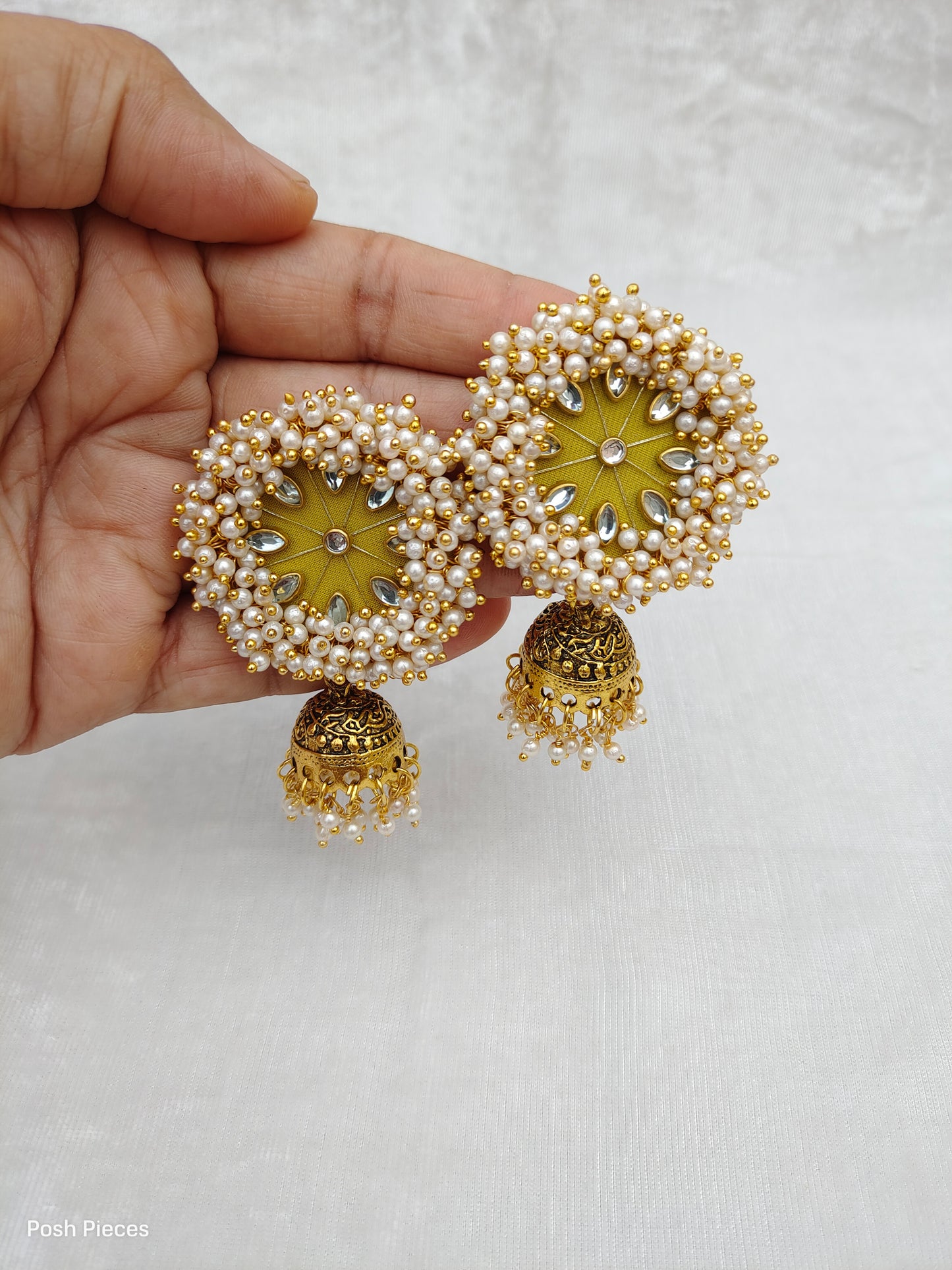 Round Lorial Big Jhumka Earring