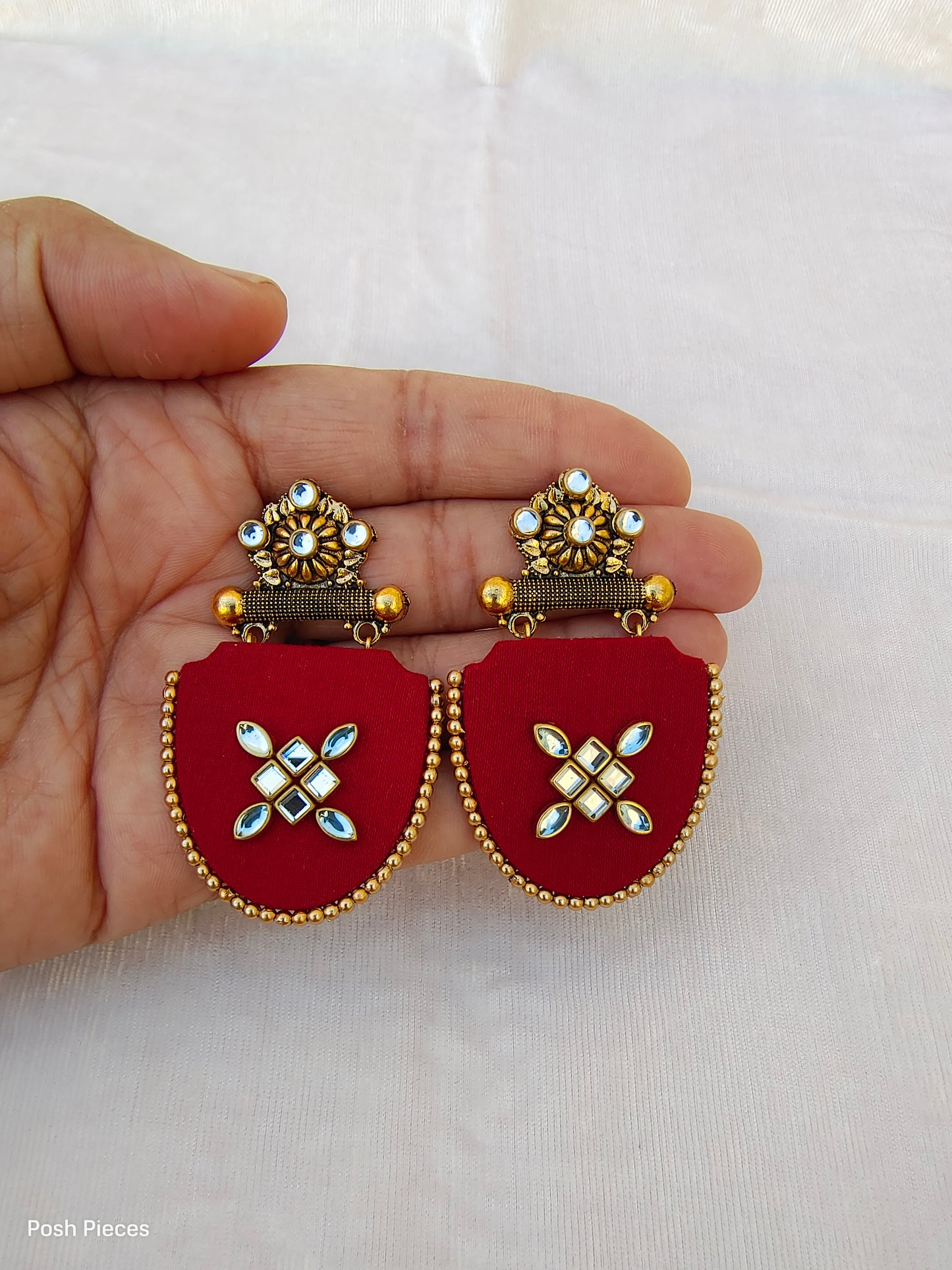 Big Dangle Kundan Earring