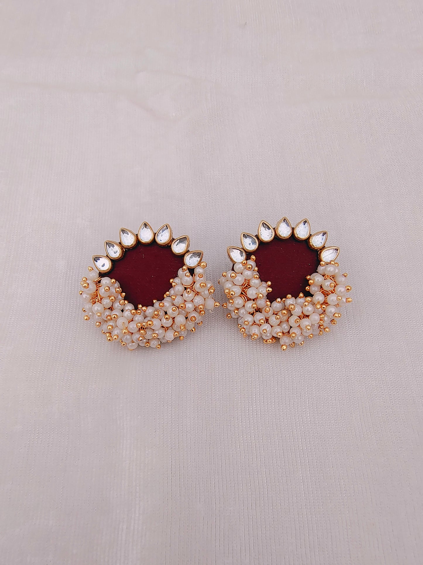 Round Plain Stud Earring