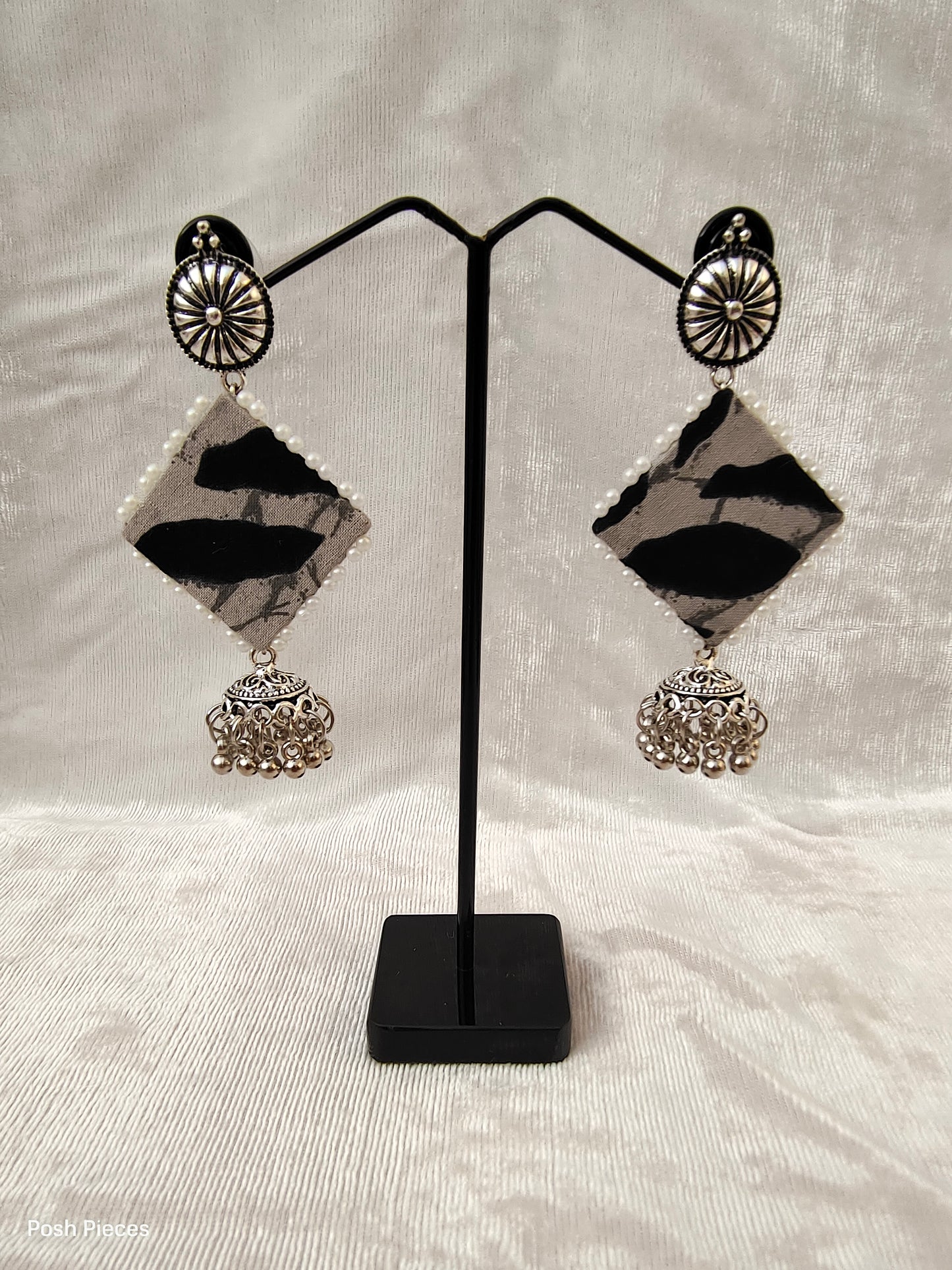 Square Printed Earring