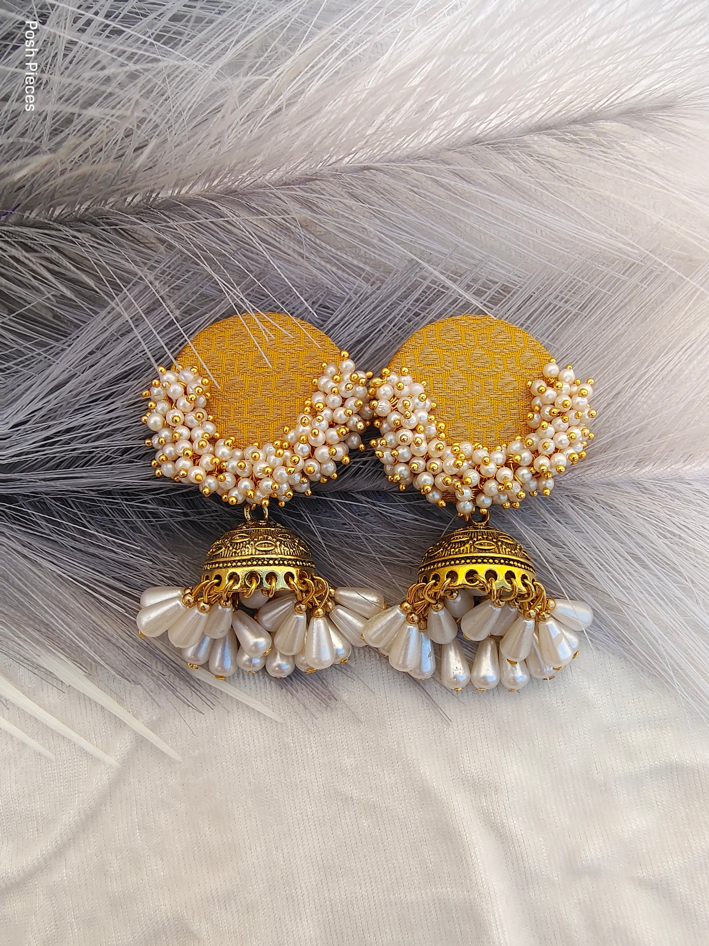 Round Half Lorial Jhumka Earring