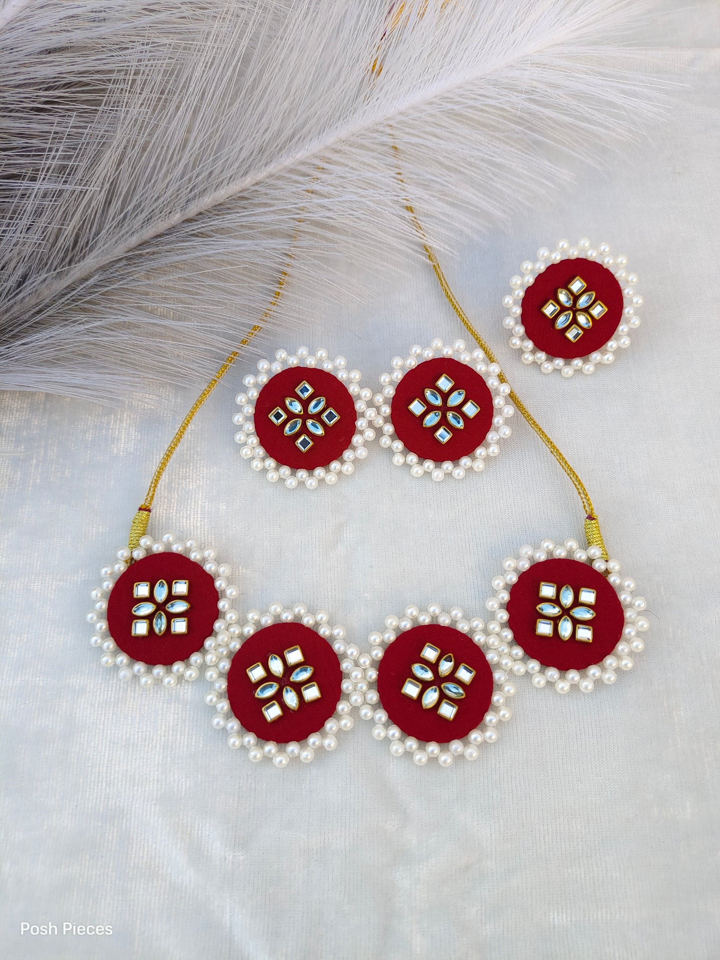 Round Kundan Choker Set with Ring