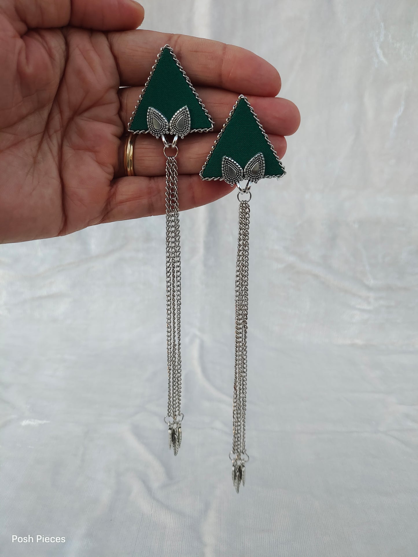 Triangle Long Chain Earring