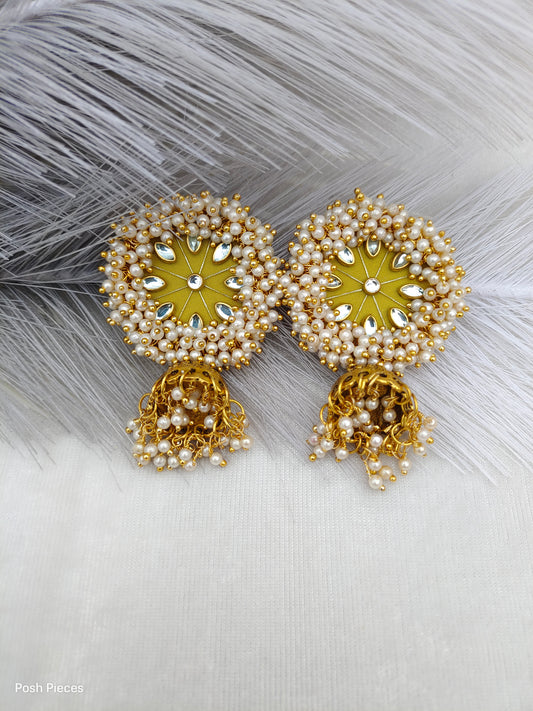 Round Lorial Big Jhumka Earring