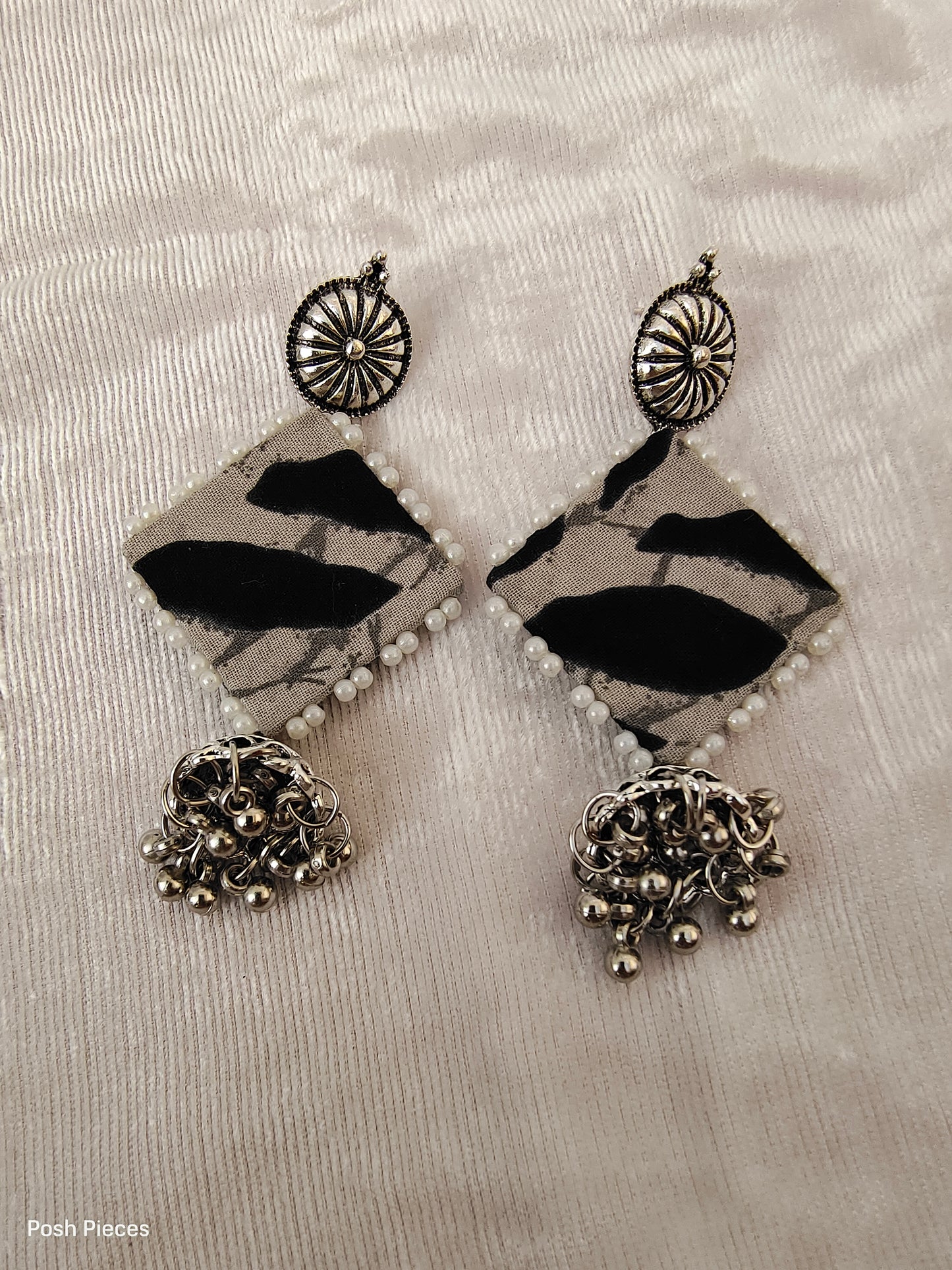 Square Printed Earring